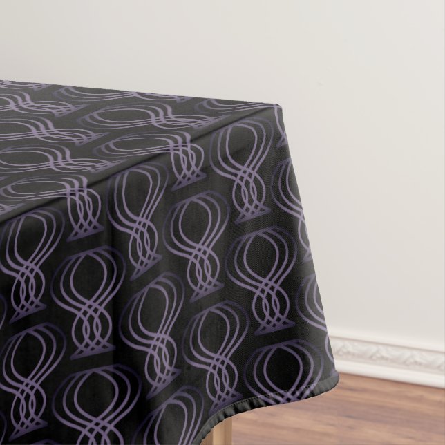 Burnt Purple Finial Pattern Tablecloth (In Situ)