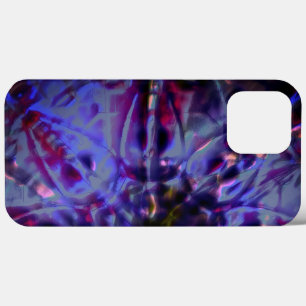 Burnt rough texture dark violet to stained purple iPhone 13 pro max case