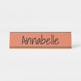 Burnt Sienna Desk Name Plate
