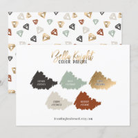 Burnt Sienna Green Beige & Gold Colour Palette Car