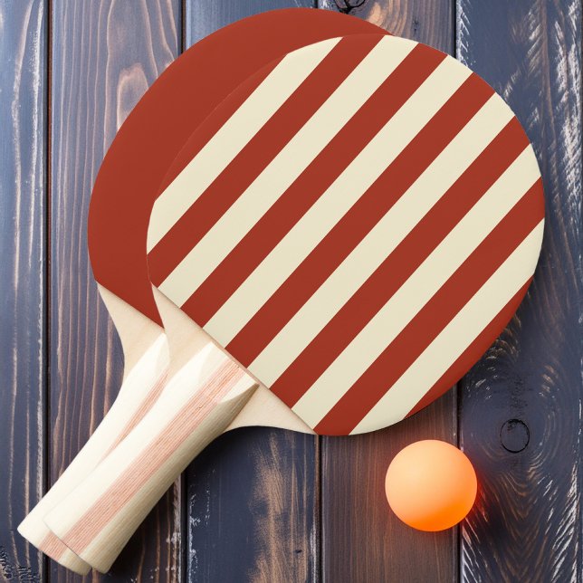 Burnt Sienna Polo Striping and Solid  Ping Pong Paddle (Creator Uploaded)