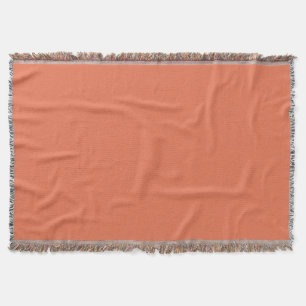 Burnt Sienna Solid Colour   Classic Elegant Throw Blanket
