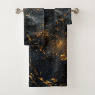 Burnt Steel Background Bath Towel Set
