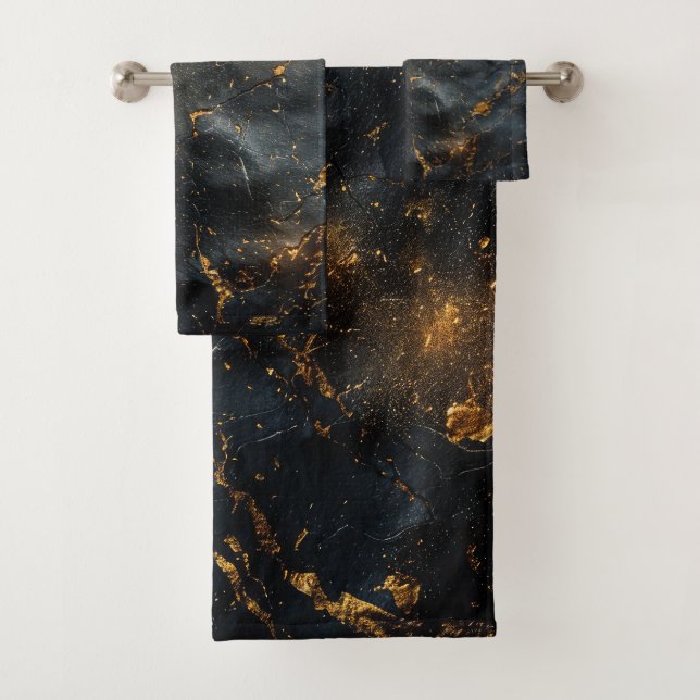 Burnt Steel Background Bath Towel Set (Insitu)