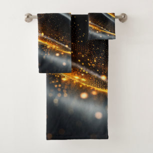 Burnt Steel Background Bath Towel Set