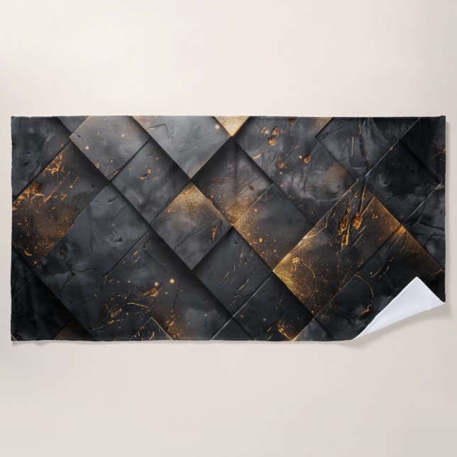 Burnt Steel Background Beach Towel (Front)