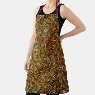 Burnt streaks and stained chess apron