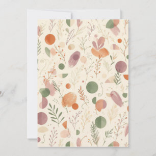 Burnt Terracotta Dusty Sage Boho Desert Fern Line  Invitation