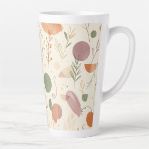 Burnt Terracotta Dusty Sage Boho Desert Fern Line Latte Mug