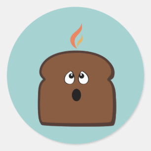 Burnt Toast Classic Round Sticker