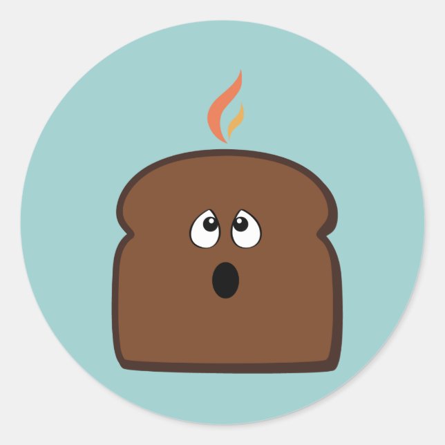 Burnt Toast Classic Round Sticker (Front)
