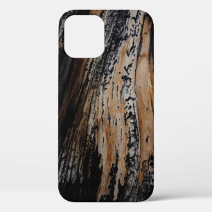 Burnt Tree Bark Texture iPhone 12 Case