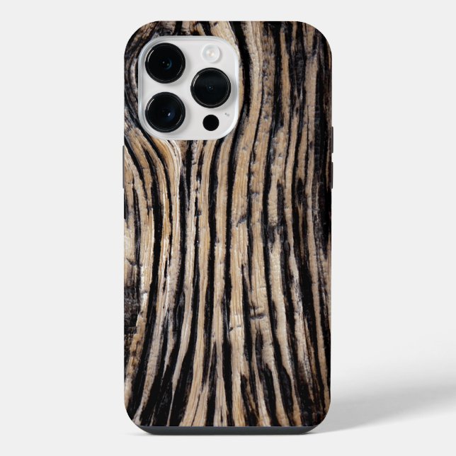 Burnt Tree Bark Texture iPhone Case (Back)