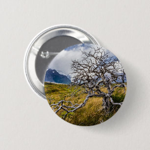 Burnt tree, Torres del Paine, Chile 6 Cm Round Badge