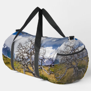 Burnt tree, Torres del Paine, Chile Duffle Bag