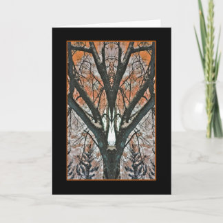 Burnt Umber Tree Reflection Card