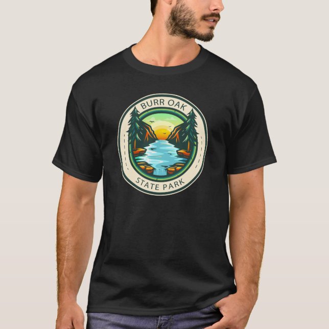 Burr Oak State Park Ohio Badge  T-Shirt (Front)