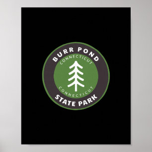 Burr Pond State Park Connecticut Ct Tree Badge Vac Poster