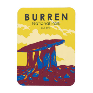 Burren National Park Ireland Travel Art Vintage Magnet