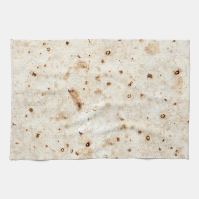 Burrito Blanket Flour Tortilla Taco Fast Food Wrap Tea Towel (Horizontal)