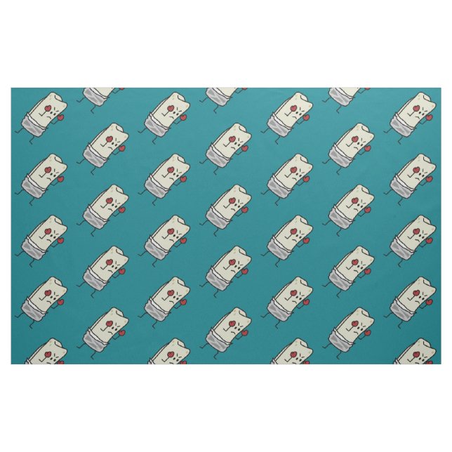 Burrito Boxer Fighter with Red Boxing Gloves Fabric (Fat Quarter)