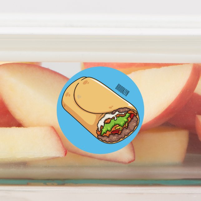 Burrito cartoon illustration (Affixed)