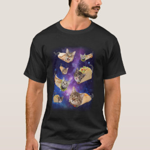 Burrito Cat and Taco Cat Space Galaxy Meme Tacocat T-Shirt