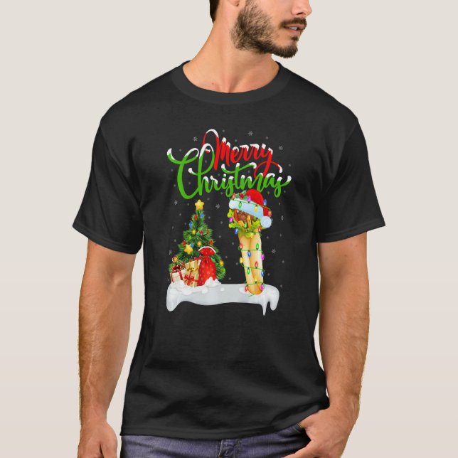 Burrito Food  Xmas Decorations Santa Burrito Chris T-Shirt (Front)