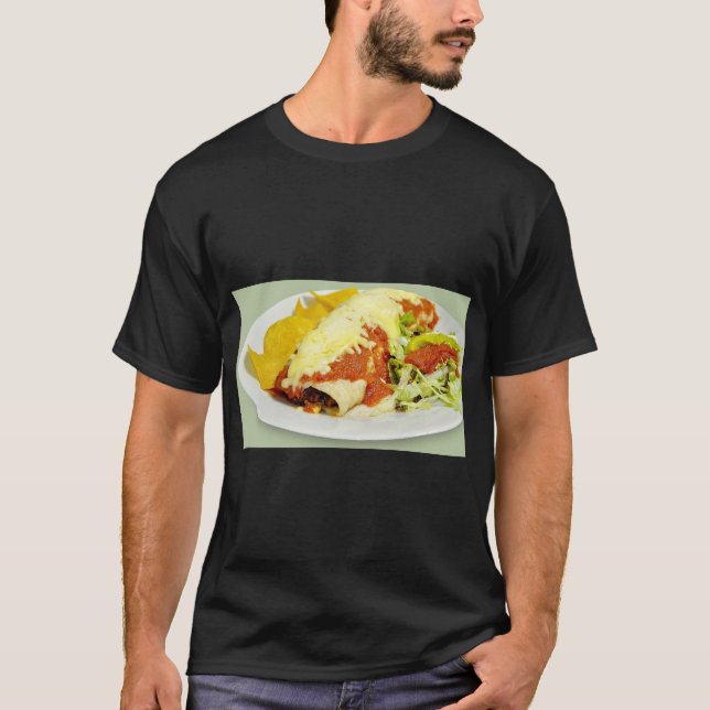 Burrito Gratin Nachos Food Art Tee (Front)