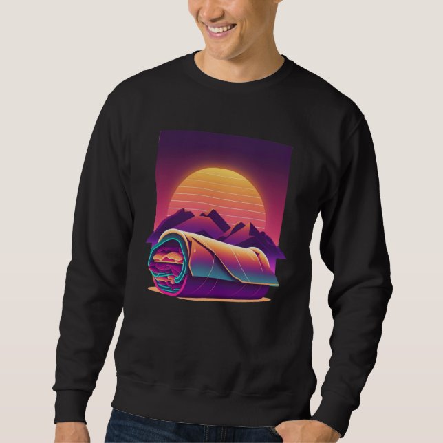 Burritos Synthwave 80s Retrowave Aesthetic  1 Sweatshirt (Front)