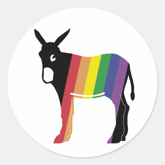 burro-catala-gai classic round sticker (Front)