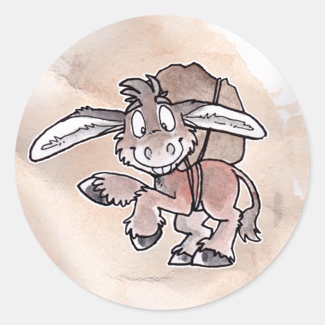 Burro Classic Round Sticker (Front)