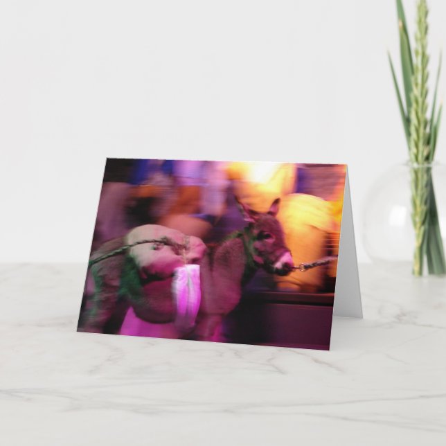 Burro in a Christmas Play Holiday Card (Front)