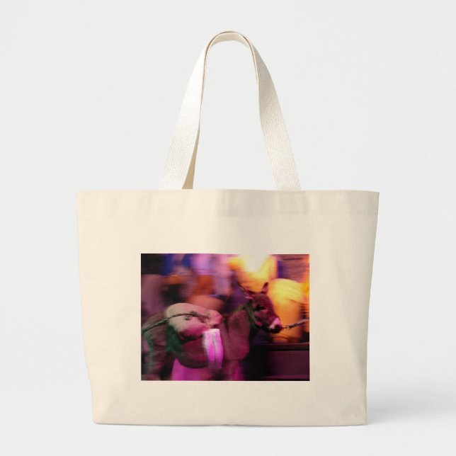 Burro in a Play Large Tote Bag (Front)