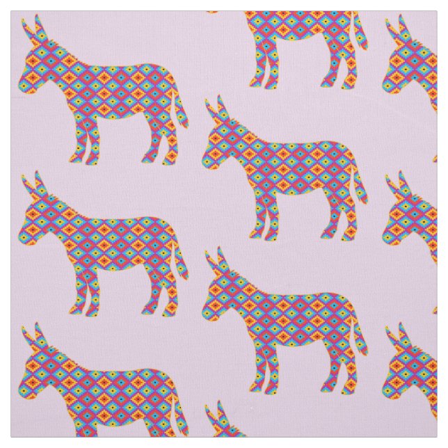 Burro in Colourful Pattern Fabric (Swatch)