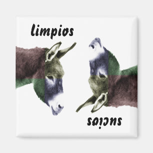 Burro Spanish Clean or Dirty Dishes Dishwasher Magnet