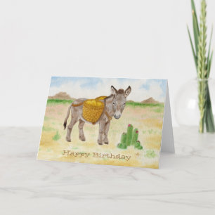 Burro with Basket notecard