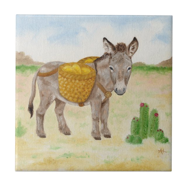 Burro with Basket tile (Front)