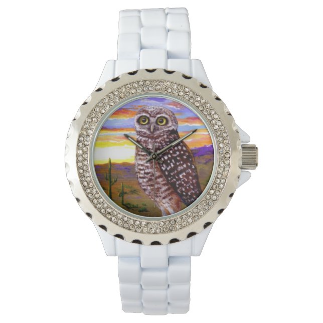 Burrowing Desert Owl  Creationarts Watch (Front)