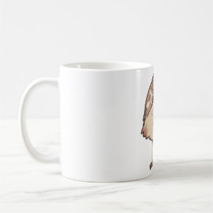 burrowing owl art coffee mug