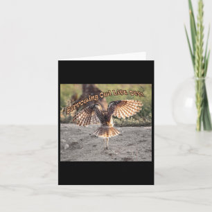 Burrowing Owl Lift Off Sticker  Card