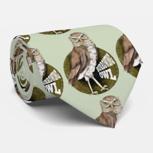Burrowing owl tie