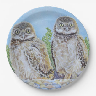 Burrowing Owlets Paper Plate