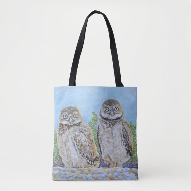 Burrowing Owlets Tote Bag (Front)