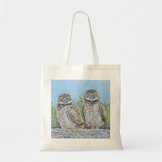 Burrowing Owlets Tote Bag (Front)