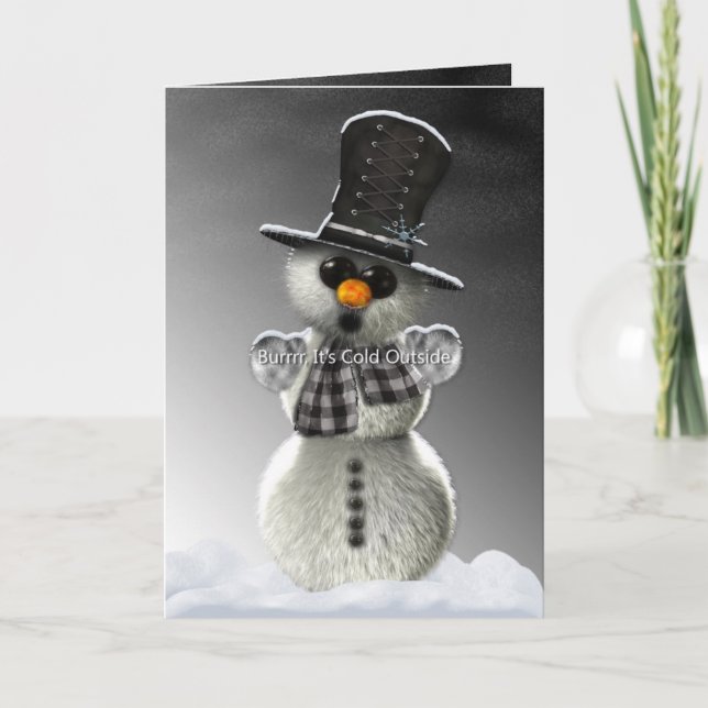 Burrrr it's cold outside holiday card (Front)
