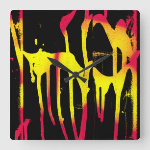 burrs and spurs and bacchanal square wall clock