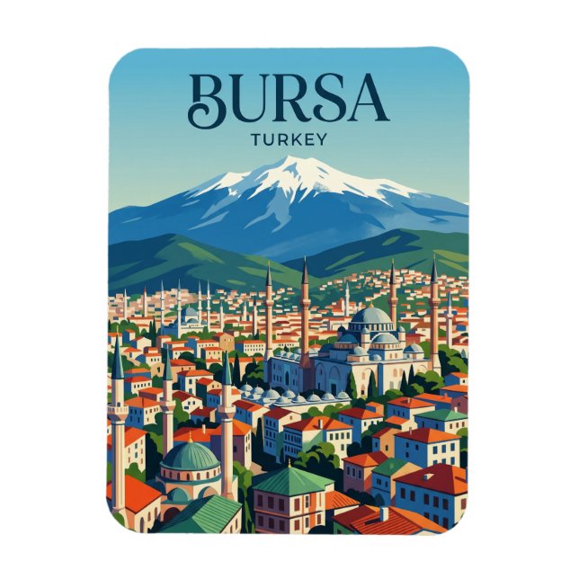 Bursa Skyline Turkey Magnet (Vertical)