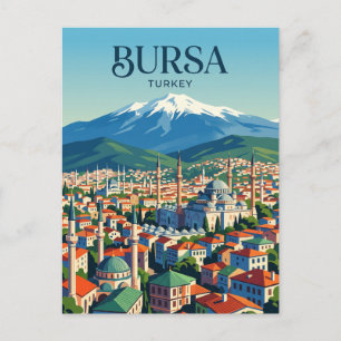 Bursa Skyline Turkey Postcard