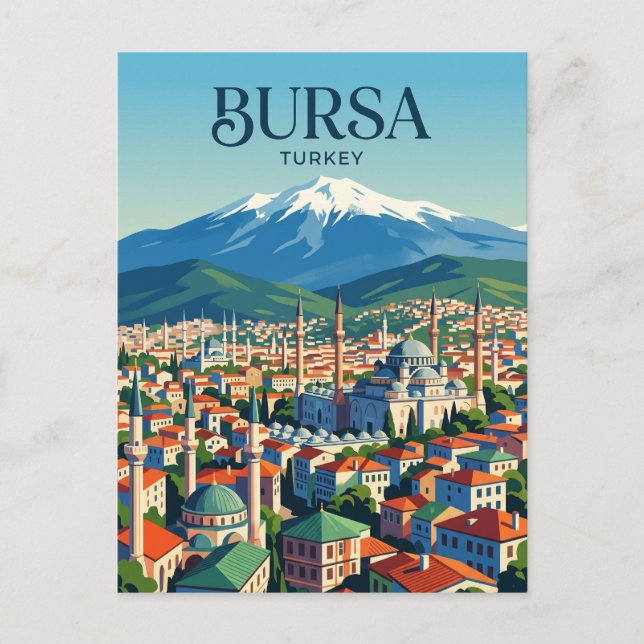 Bursa Skyline Turkey Postcard (Front)